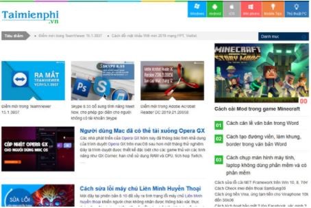 cách quảng cáo app game lên trang web taimienphi.vn
